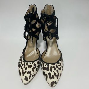 Audrey Brooke Animal Print heels Women Size 6.5